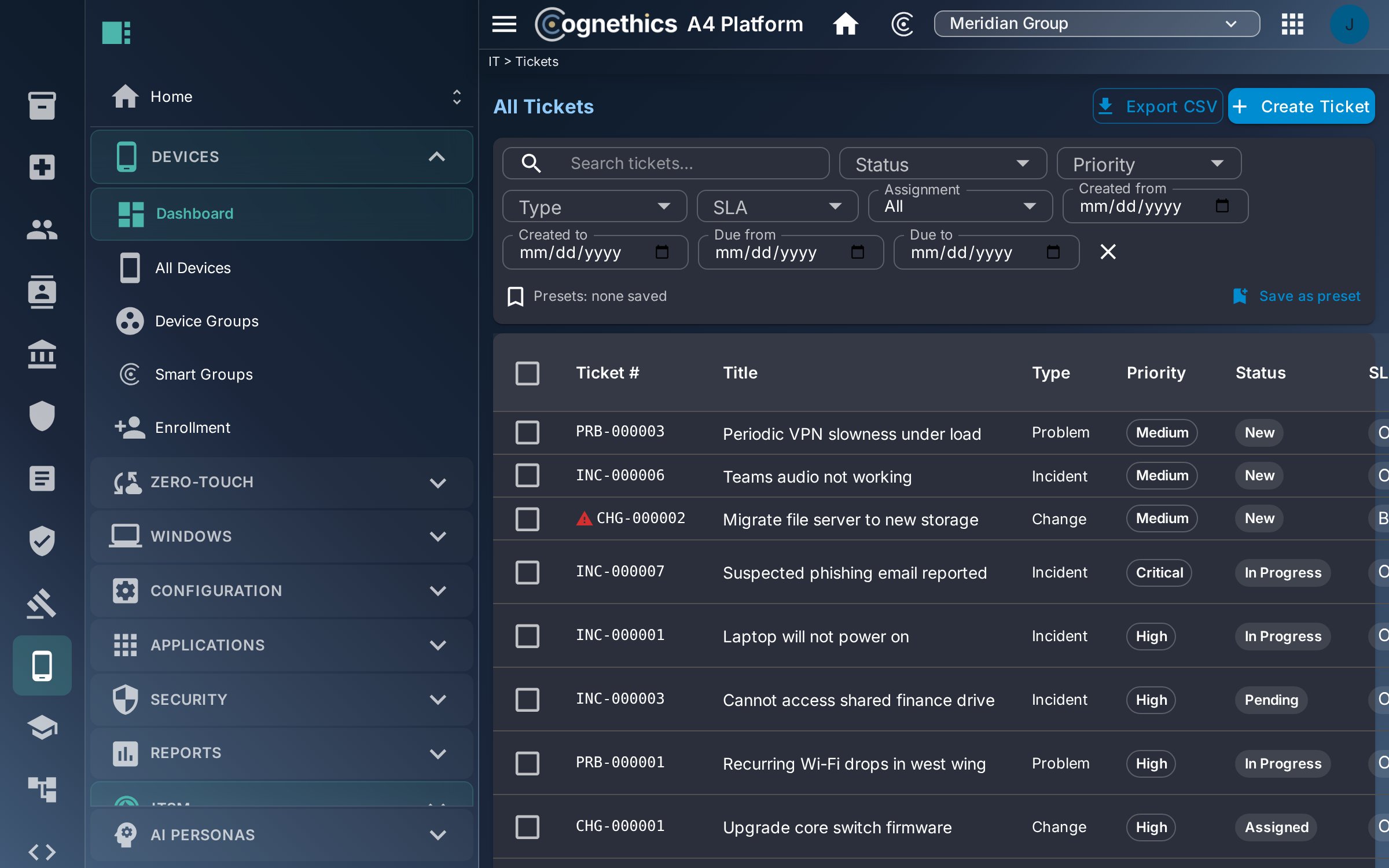 Incidents, requests, changes, and problems together — Cognethics