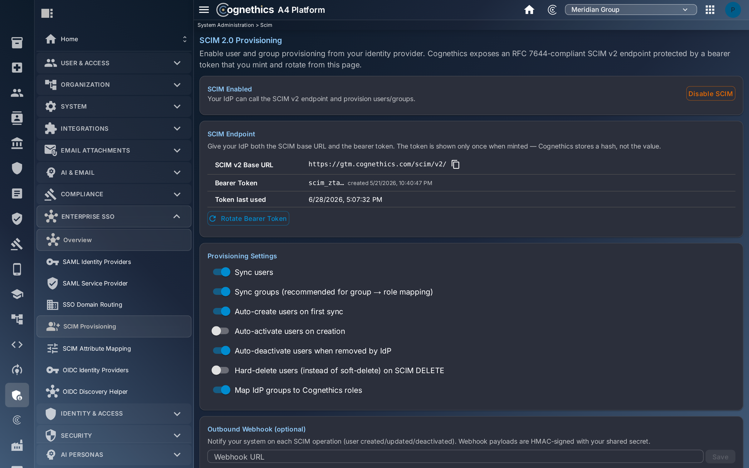 SCIM provisioning — Cognethics