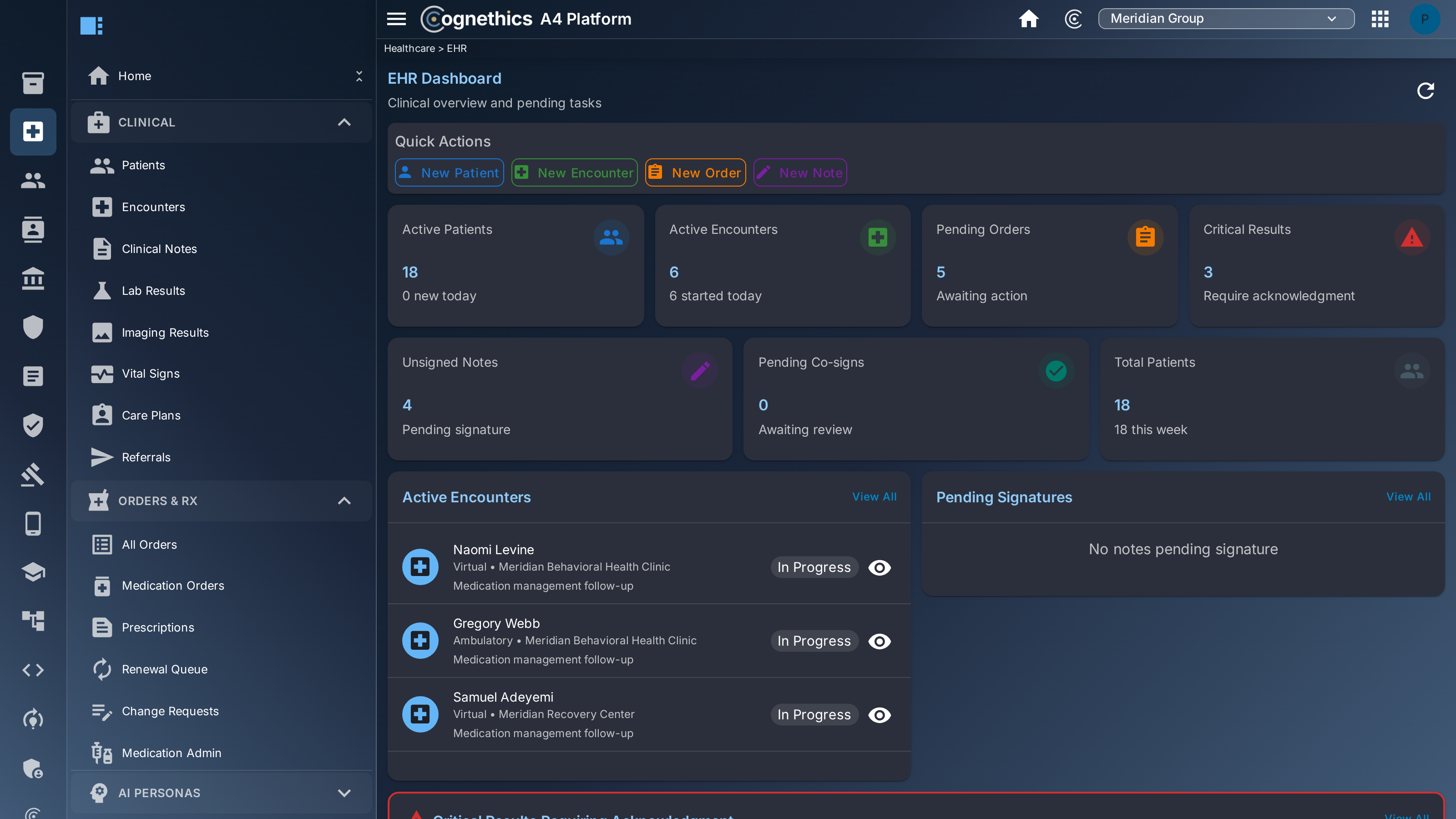 The whole clinic on one screen — Cognethics